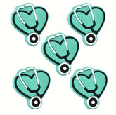 Heart-Shaped Stethoscope Silicone Focal Beads