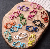 Labubu Shaped Snap Clamp Keyrings (10Pc)
