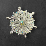 40mm Metal Alloy Snowflake Rhinestone Beads