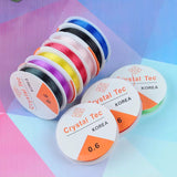 10 Roll Colored Elastic Beading Cord Set