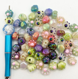 13mm Colorful Paw Print Beads Mix-K7