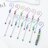 Metal Swirl Hangers Hooks with Keychain Bar for Christmas Ornaments