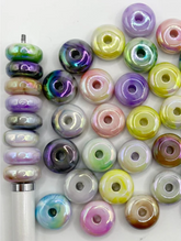 14mm Abacus Marble Beads Mix