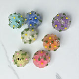 18mm Fancy Clay Daisy and Stone Beads (Clear Brights)