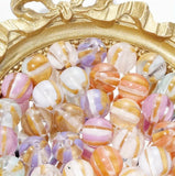 16mm Luxury Gold Striped Beads With UV Plating