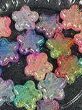 Ombre Cracked Glass Stars Beads