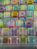 14mm Double Layer AB Cube Beads Mix-J19