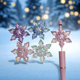 36mm Clear Snowflake Beads Mix (5Pcs)