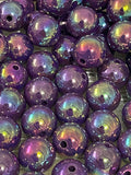 16mm UV Covered Beads Mystic Purple