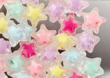 15mm Clear Double Layered Star Bead Mix