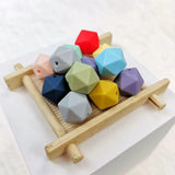 14mm Silicone Hexagon Bead Mix-J11