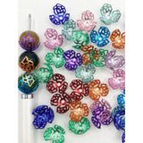 16mm Metal Lotus Bead Caps (10 Pieces)