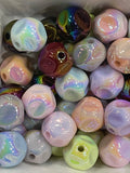 16mm Irregular Shape UV Covered Beads Neutral Mix