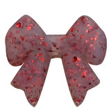 Glitter Bow Silicone Focal