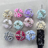 19mm Crowned Flower & Rhinestone Beads