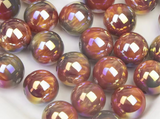 16mm Lavaflow Bicolor UV Beads Pink/Gray-M21