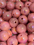 16mm UV Covered Beads Dusty Rose