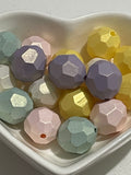 14mm Pastel Geometric Beads Mix