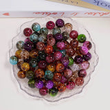 8mm Transparent Colored Animal Print Beads