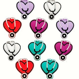 Heart-Shaped Stethoscope Silicone Focal Beads