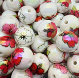 16mm Hibiscus Flowers Beads Mix
