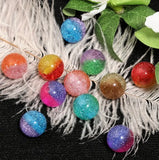 16mm Super Glitter Bicolored Beads Mix-F3