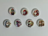 23mm Christmas Gnome Round Flat Beads