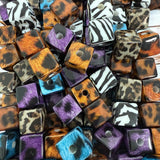 16mm Animal Print Cube Mix-J13