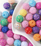 18mm Glitter Beads