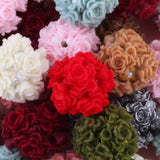 20mm Soft Fuzzy Roses Beads