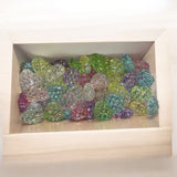 Heart Clear Quilted Clear Beads Mix