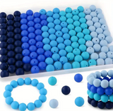 15 mm Silicone Blues Beads Mix