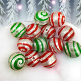 16mm Christmas Swirl Beads Mix