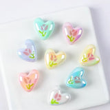 Tulip Embossed Heart Solid Colors Mix-W5
