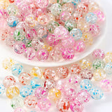 8mm Transparent Paint Spatter Beads