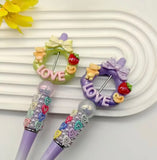 2pc Cute Painted 3D Frame Wreath