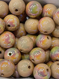 16mm Beige AB Coated Beads