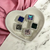 16mm Square Metal Rhinestone Beads