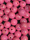 16mm UV Covered Beads Bubblegum Pink