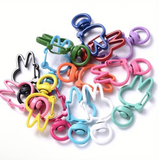 Labubu Shaped Snap Clamp Keyrings (10Pc)