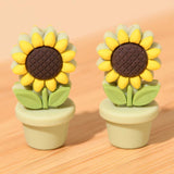 3D Sunflowers In Pot