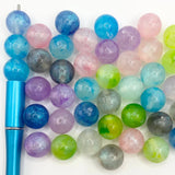 16mm Glitter Luminous Beads Mix