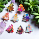Printed Christmas Tree Beads