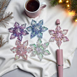 36mm Clear Snowflake Beads Mix (5Pcs)