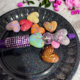 Water Color Heart Beads