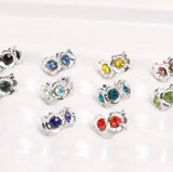 8mm Metal Rhinestone Flower Spacers