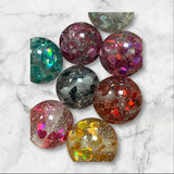 16mm High Glitter With Glitter Hearts Bead Mix-G16