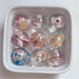 16mm Clear Beads with Seashells-E23