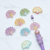 Glitter Peacock Beads