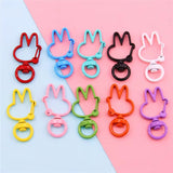 Labubu Shaped Snap Clamp Keyrings (10Pc)